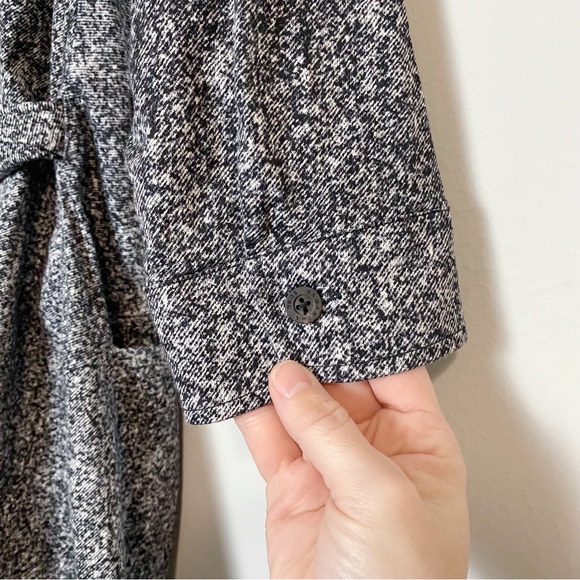 Samantha Sung Black/White Print Wrap Dress - Picture 9 of 11